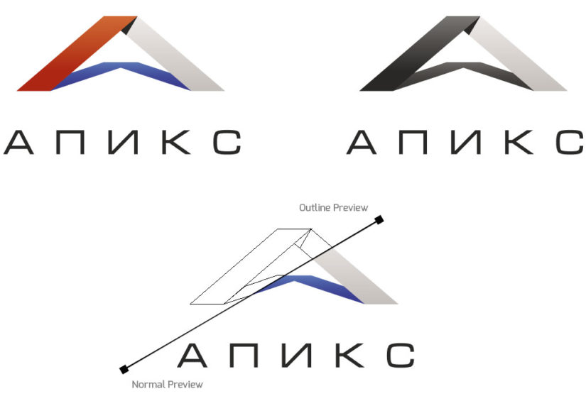 Компания АПИКС создание фирменного стиля_логотип